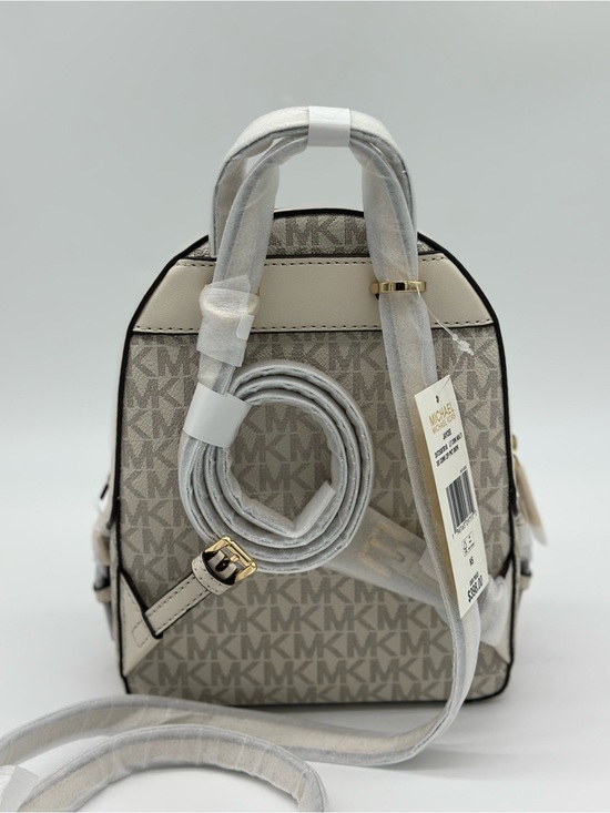 Michael Kors Cream Beige Signature Mini Backpack with Gold Hardware main image 5